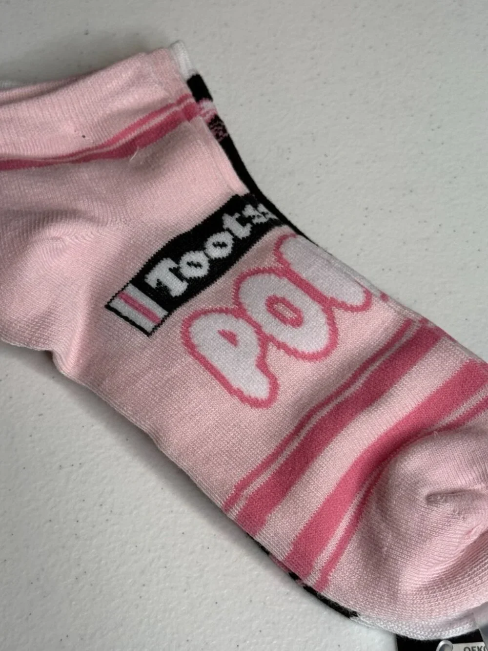 Tootsie Roll Pop Womens Low Cut Socks 2 Pair Brown Pink Candy NWT